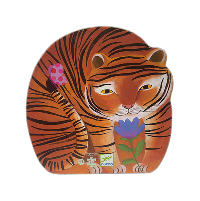 Puzzle Sagomato - La Passeggiata della Tigre, 24 Pezzi