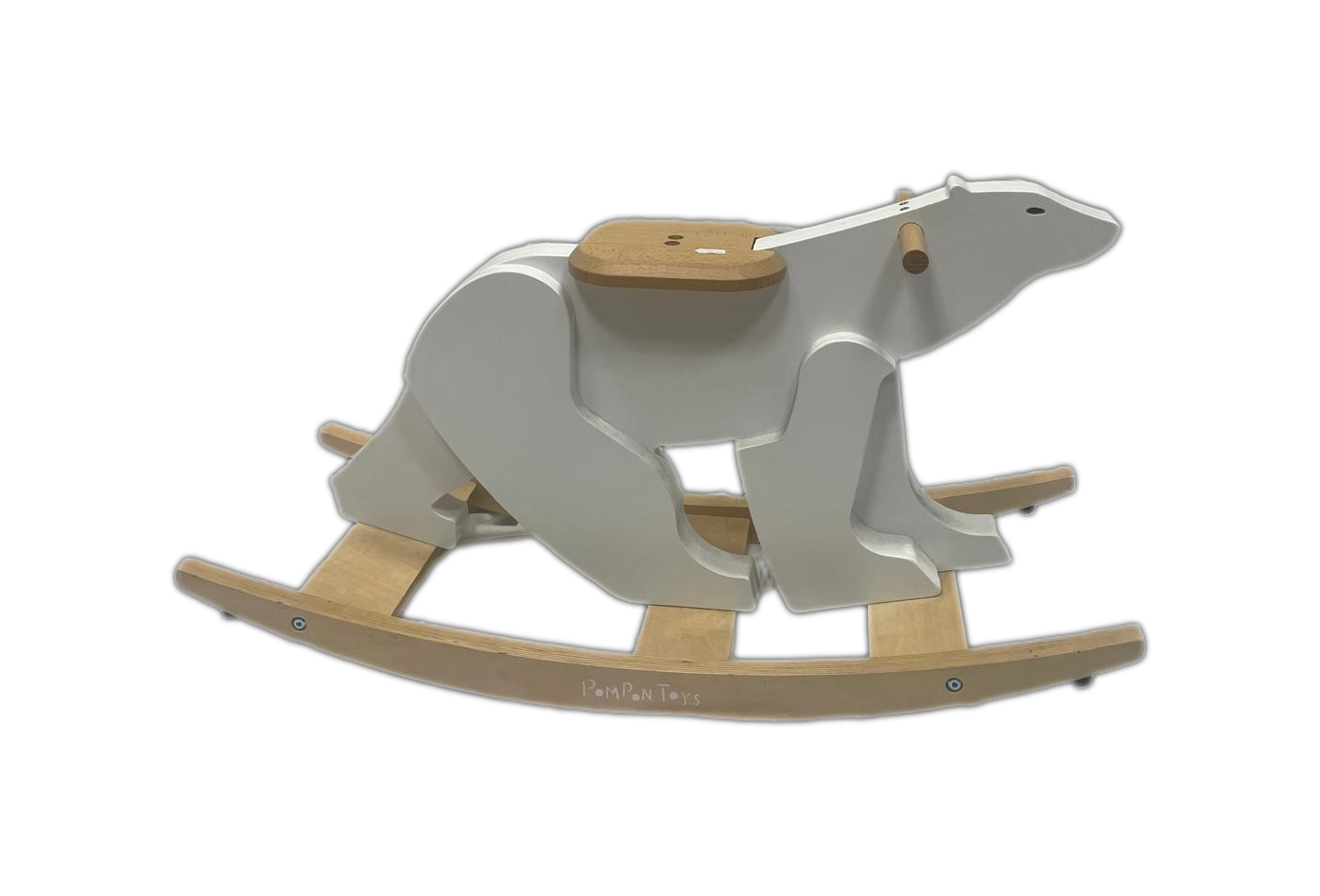 Dondolo PomPon Toys - Orso Polare in Legno