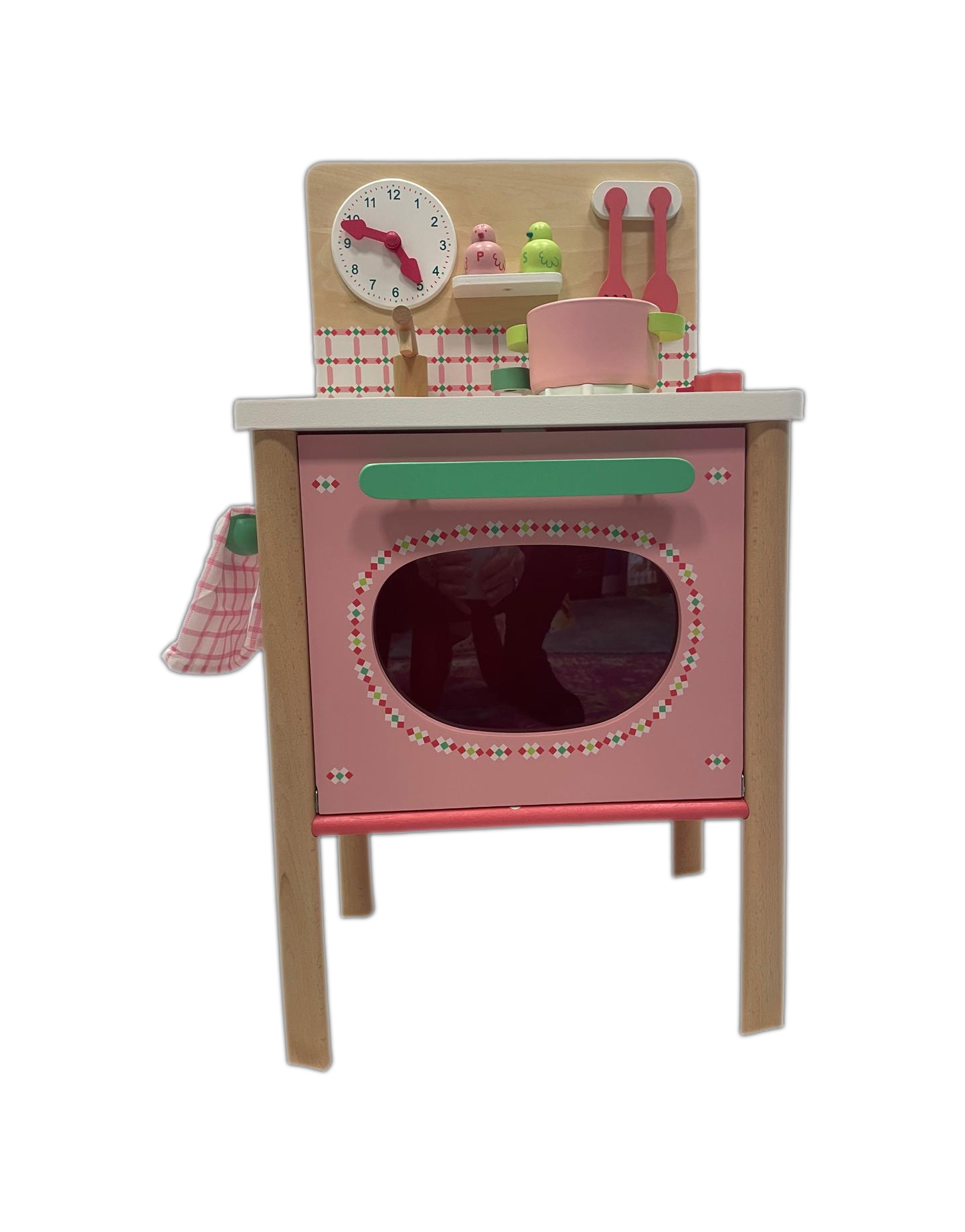 Cucina Giocattolo Djeco - Cucina Rosa Compatta in Legno