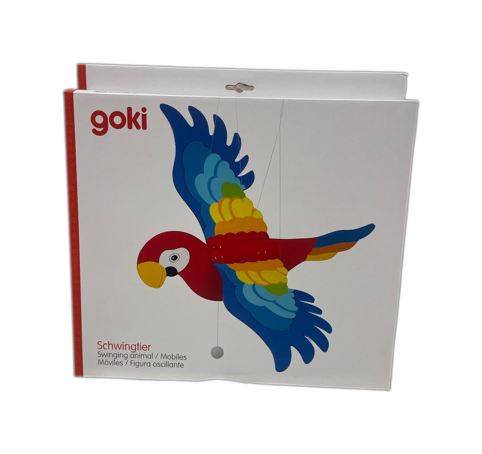 Animale a Molla Goki - Pappagallo Oscillante in Legno