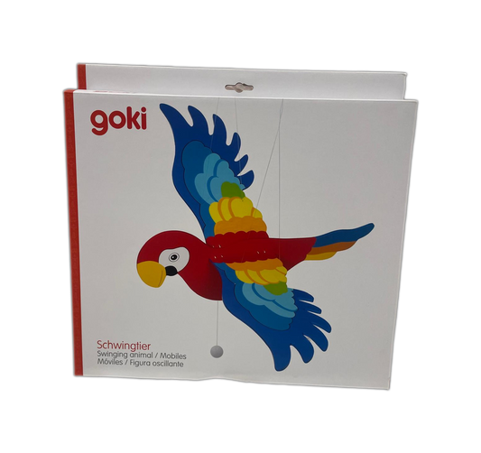 Animale a Molla Goki - Pappagallo Oscillante in Legno