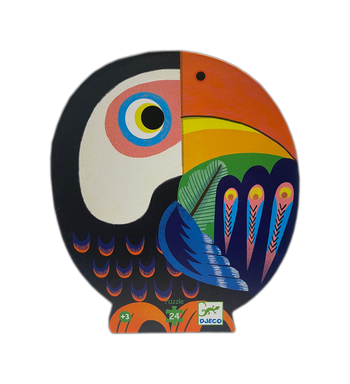 Puzzle Sagomato Djeco - Coco il Tucano, 24 pezzi