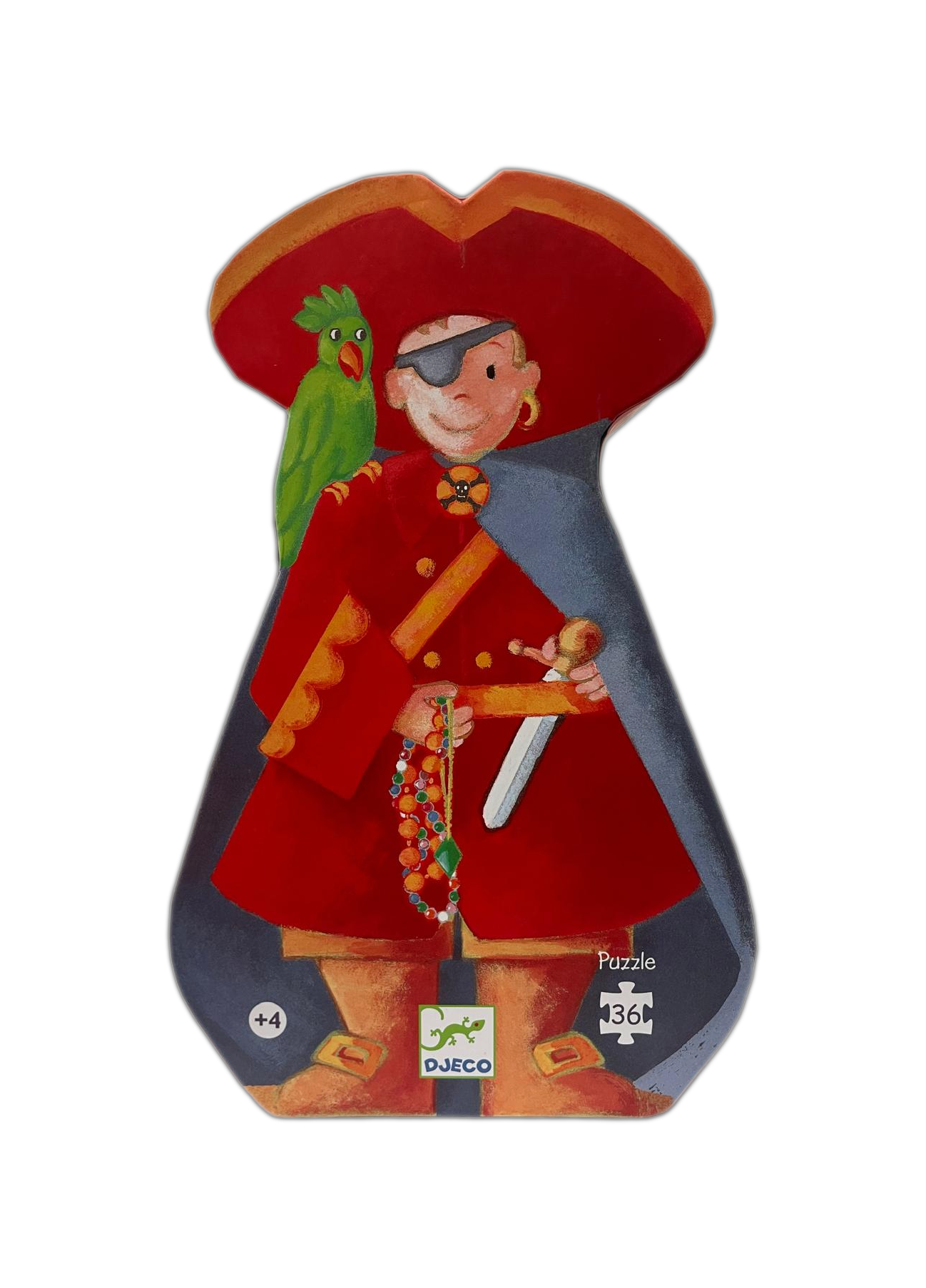 Puzzle Sagomato Djeco - Il Pirata e il suo Tesoro, 36 pezzi