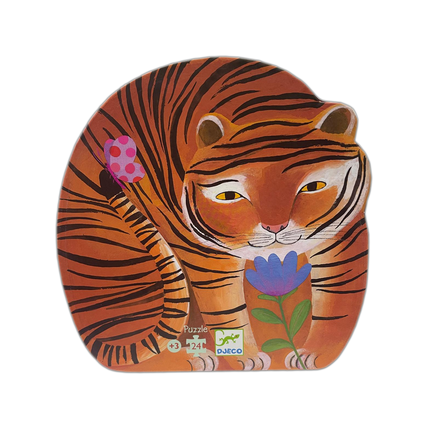 Puzzle Sagomato Djeco - La Passeggiata della Tigre, 24 pezzi