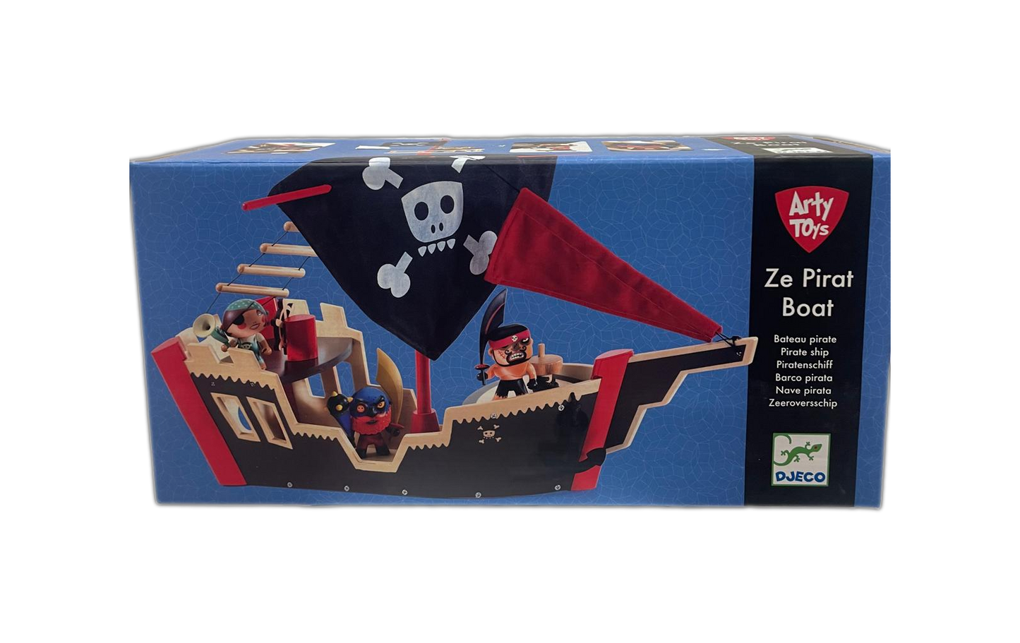Arty Toys Djeco - Ze Pirat Boat, Nave Pirata in Legno