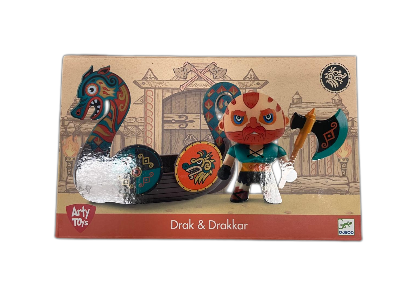 Arty Toys Djeco - Drak & Drakkar, Vichingo con Nave