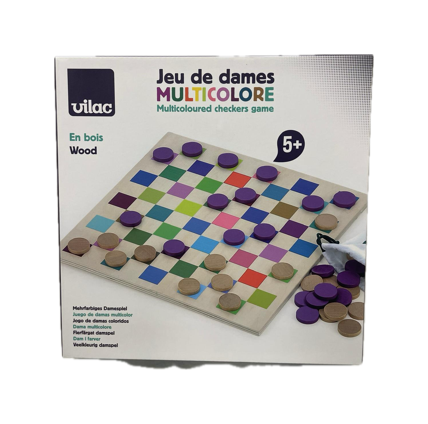 Gioco della Dama Multicolore Vilac in Legno