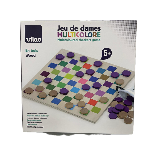 Gioco della Dama Multicolore Vilac in Legno