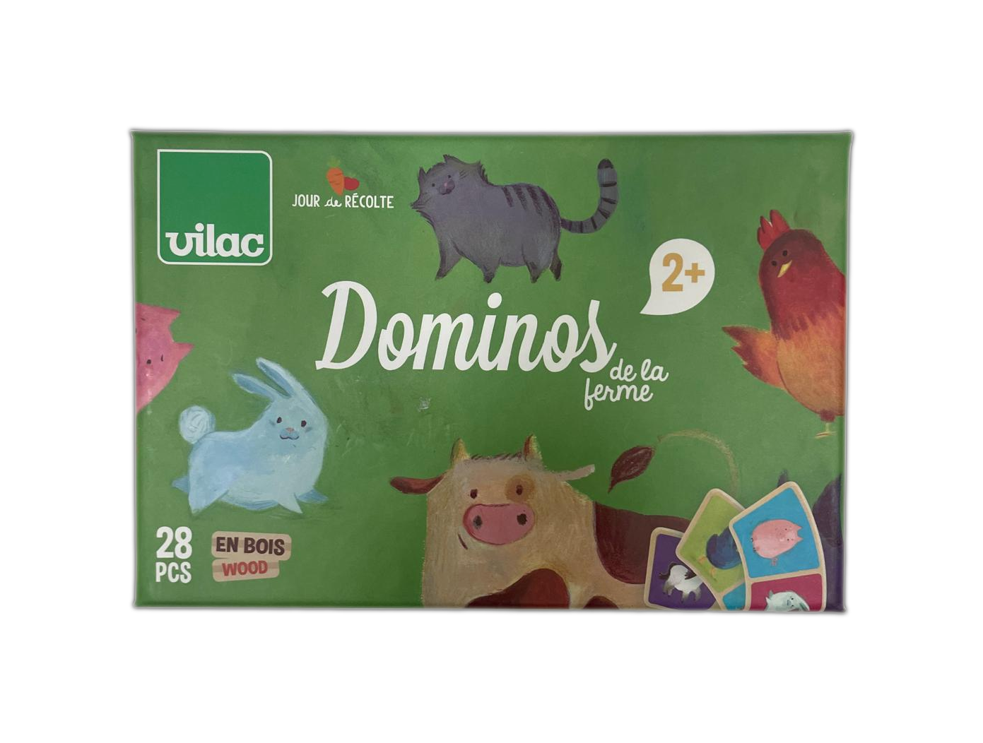 Domino della Fattoria Vilac - 28 Tessere Animali in Legno
