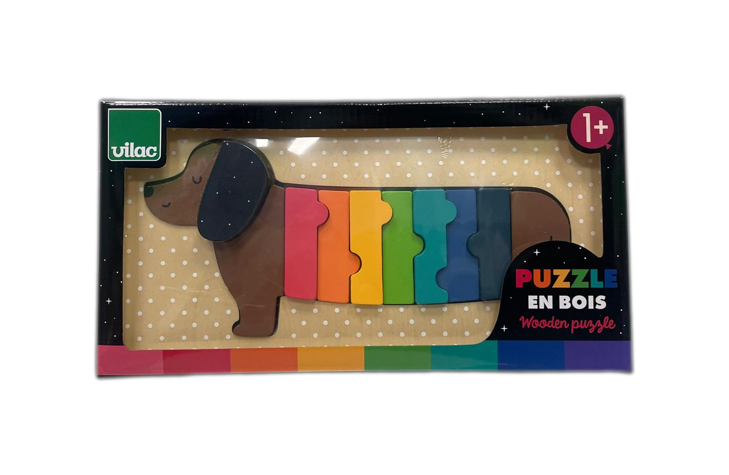 Puzzle in Legno Vilac - Bassotto Arcobaleno
