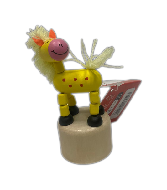 Marionetta a Pressione Goki - Giraffa in Legno